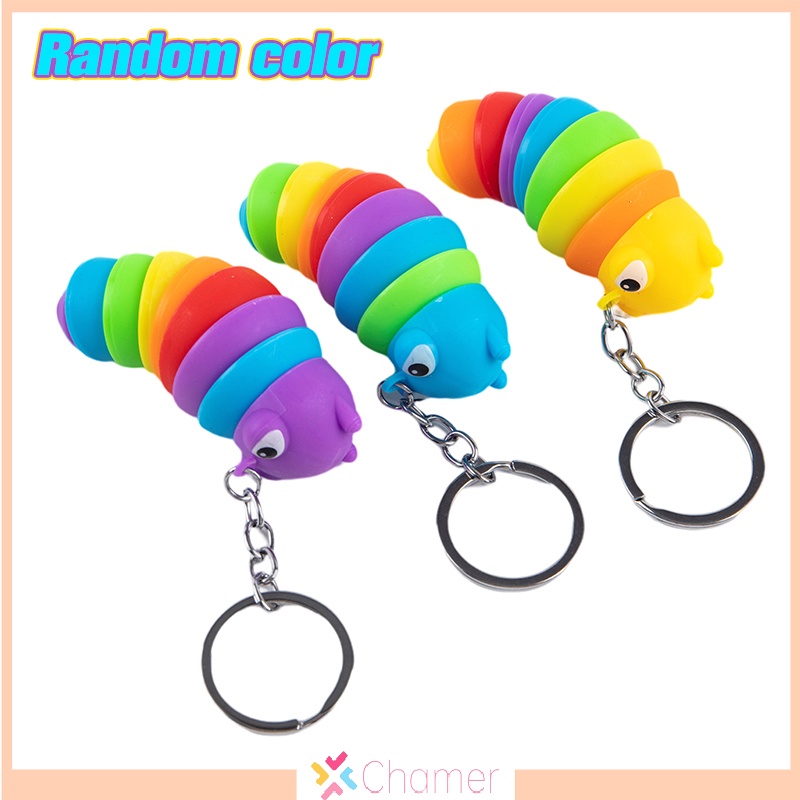 Móc Khóa Hình Sâu Bướm Mắt To Dễ Thương Giảm Căng Thẳng Cho Thú Cưng Văn Phòng