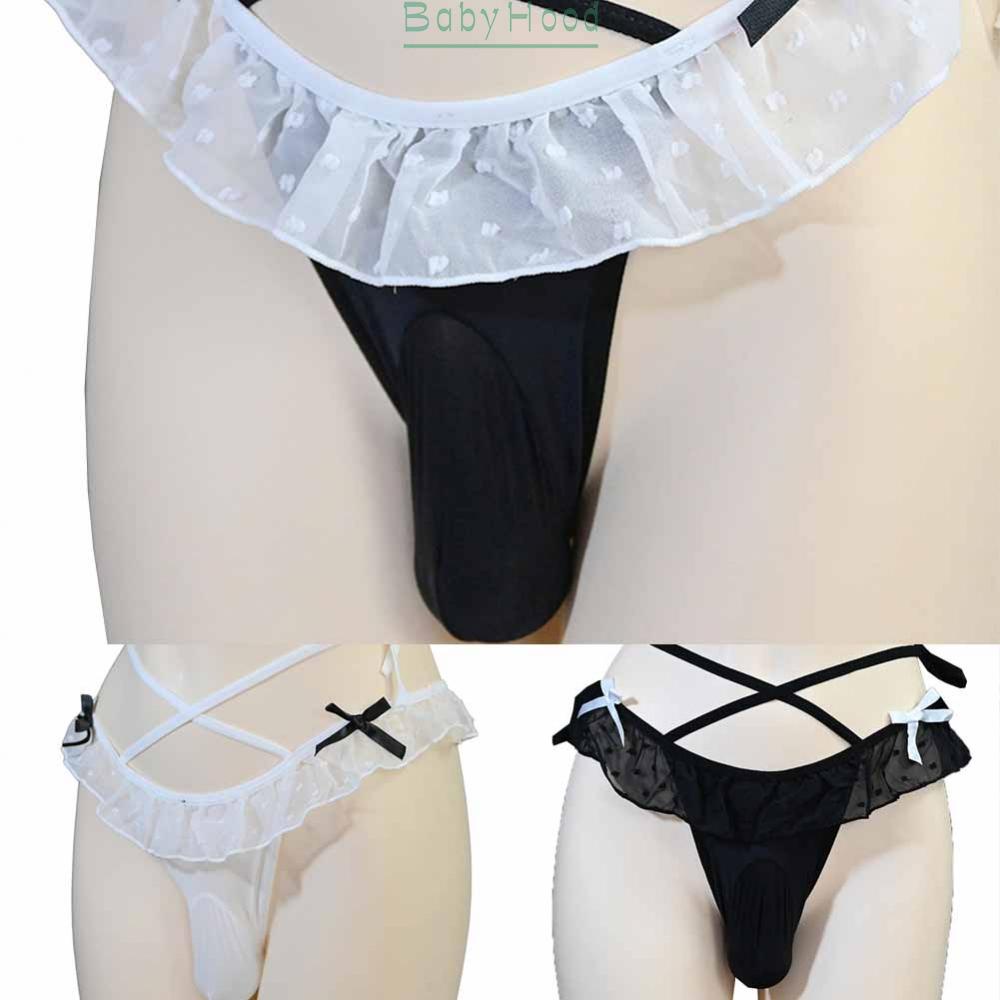 Sexy Lace Mesh Thongs Men's Sissy Pouch Panties Sheer G String Underwear#BBHOOD