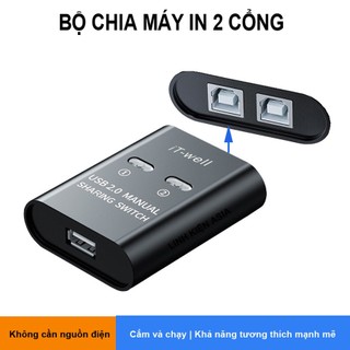 Bộ chia 2 Cổng USB Swtiches 2 máy tính dùng chung 1 máy in