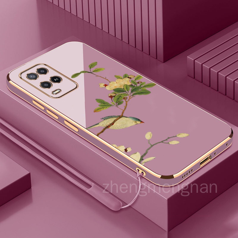 ốp lưng OPPO A54 4G Mẫu chim Ốp Điện Thoại tpu Mềm Mạ Điện Chống Sốc Cho OPPO A54 4G