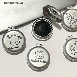 Lược Gấp Tích Hợp Gương Trang Điểm Hình hello kitty sanrio