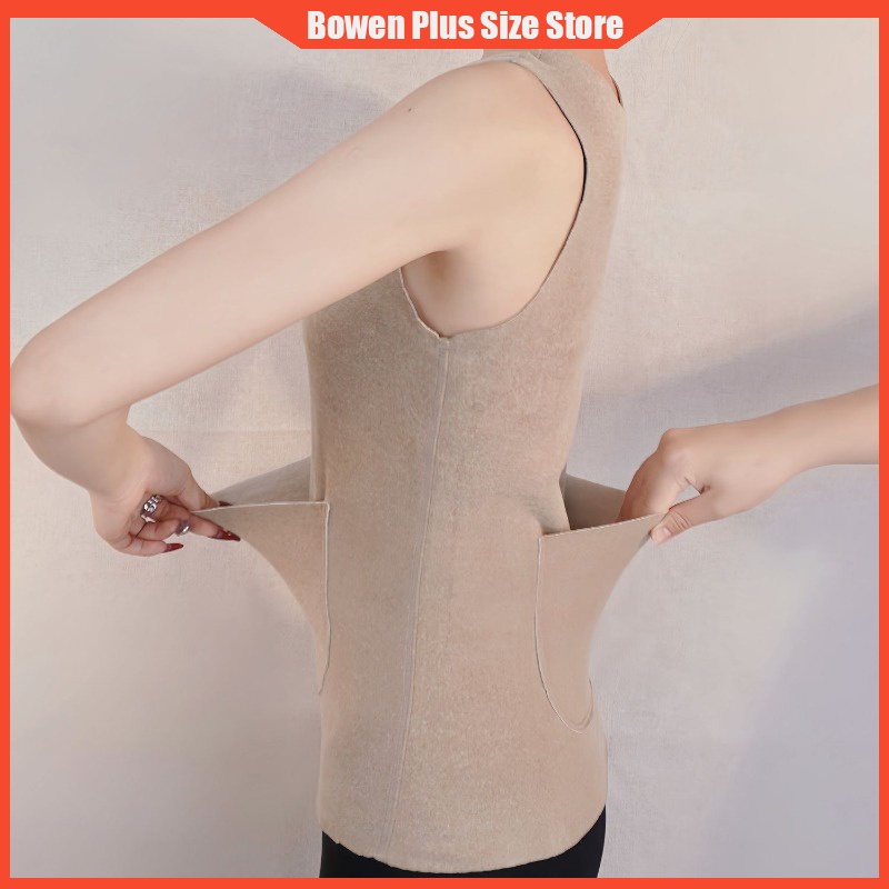 Áo Không Tay Giữ Nhiệt Có Túi Đôi Kích Thước m-3xl Dành Cho Nữ 40-85kg]