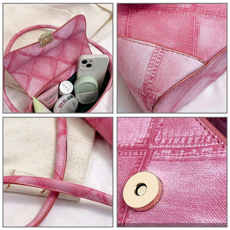 Beikeyang Túi Xách Tay Đeo Vai Phong Cách Pháp Đơn Giản Cho Nữ