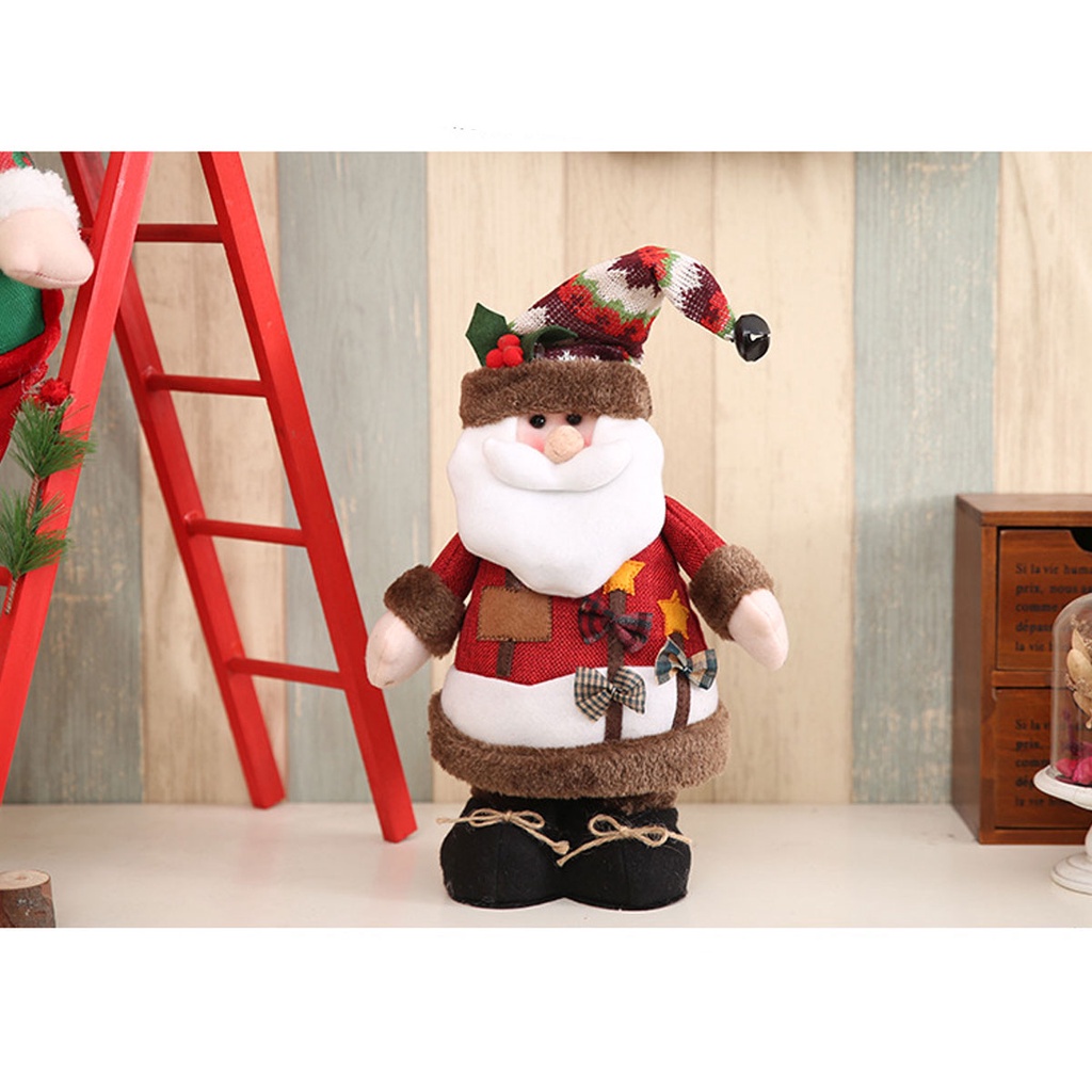 Christmas Sitting Santa Claus Snowman Reindeer Christmas Ornament Table Fireplace Decor Home Decoration Christmas Figurines Plush
