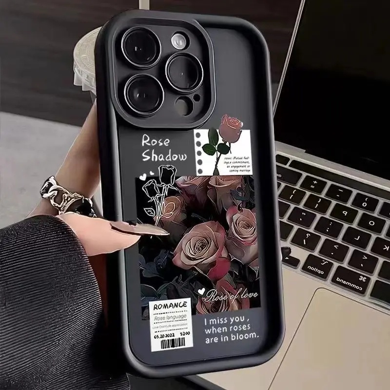 Mềm Ốp Điện Thoại silicon Dẻo Hình Hoa Hồng samsung galaxy a54 a32 a13 a23 a33 a53 a14 a34 a52 a52s a31 a51 s21 fe s22 s23 ultra plus