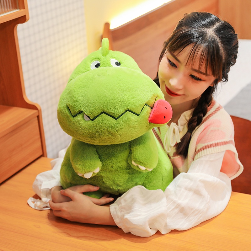 Mới Thú Nhồi Bông Hình Khủng Long Ăn Thịt Dưa Hấu Dễ Thương