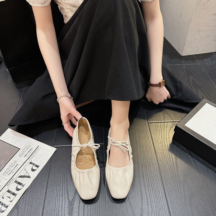 Giày Búp Bê Đế Bằng Mũi Vuông Thời Trang Cho Nữ size 35-40