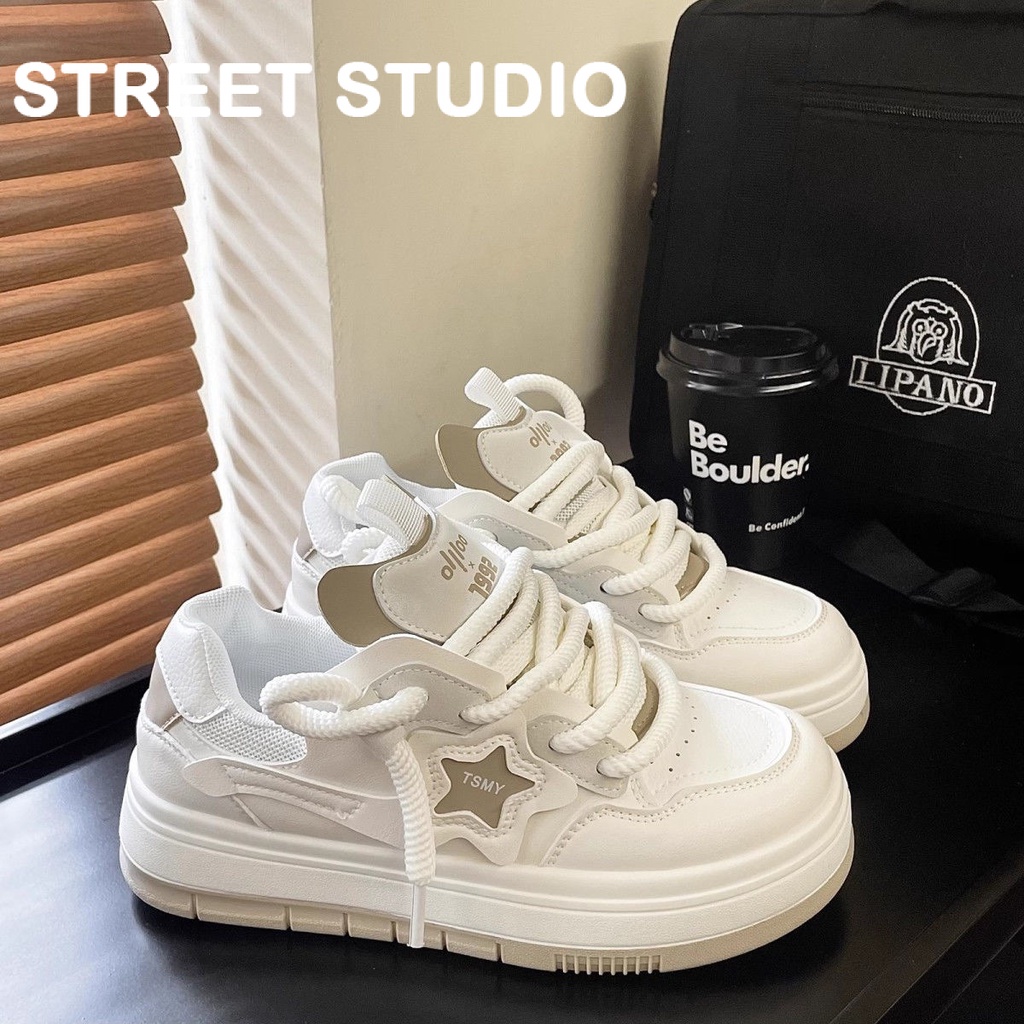 STREET STUDIO giày thể thao nữ giày sneaker nữ Thoáng Khí 2023 hot trend Phong cách đơn giản Đàn hồi tốt Hợp thời Thoáng khí FYD23A0OE4 42Z231020