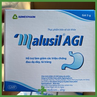 Dạ dày MALUSIL AGI, giảm nhanh đau dạ dày, giảm axit dịch vị, trào ngược thực quản, đầy hơi, ợ chua bao tử (Hộp 30 gói)