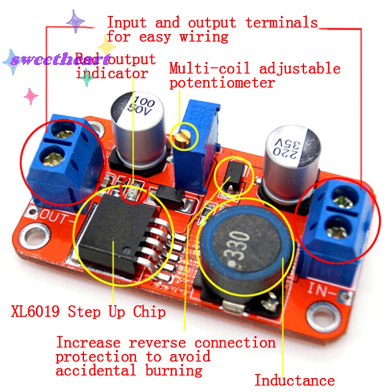 Mô Đun Tăng Áp dc-dc 3.3v-35v Sang 5v 6v 9v 12v 24v Chuyên Dụng