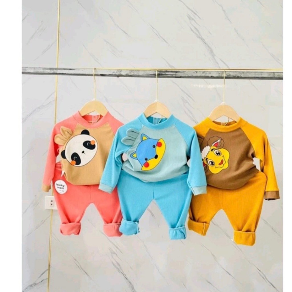 Set đồ bộ 6-18 Kg  hình động vật dễ thương cho bé