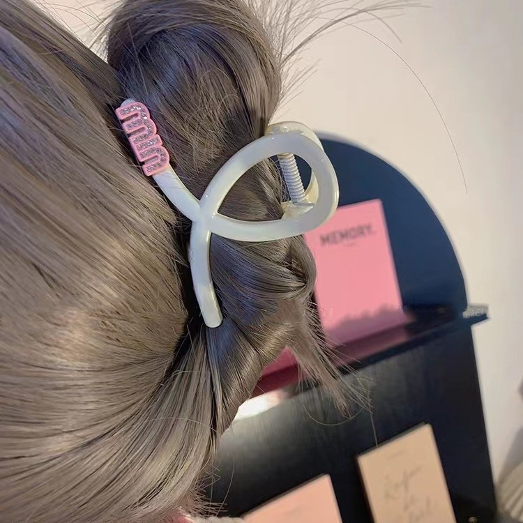 PVN61461 Kẹp Tóc Hình Cá Mập Đính Đá Chữ Thời Trang Hàn Quốc 2023