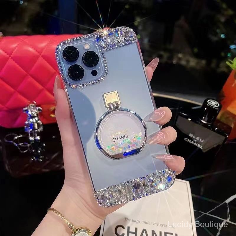 Ốp Điện Thoại Silicon Hình Chai Nước Hoa Kim Tuyến Cho Iphone 13 / 14 11 xmax / xr 12promax / 7 / 8plus