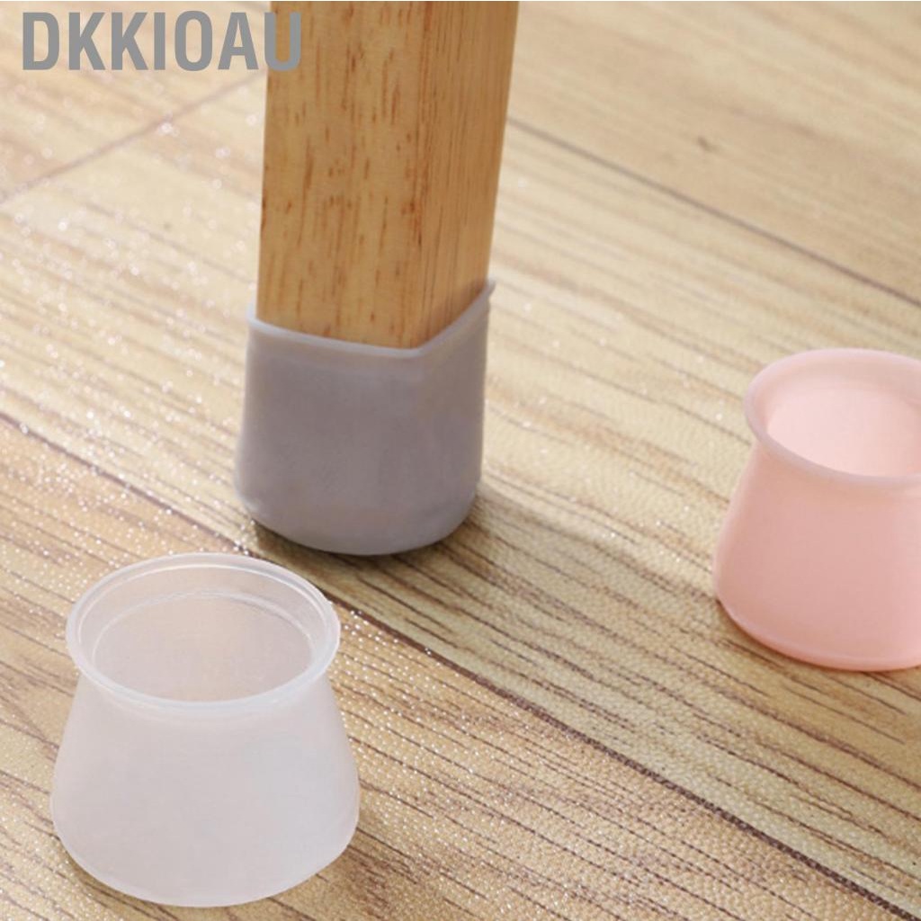 Dkkioau Chair Leg Floor Protectors Silicone Material Elastic Easy Cleaning Closed Design Covers