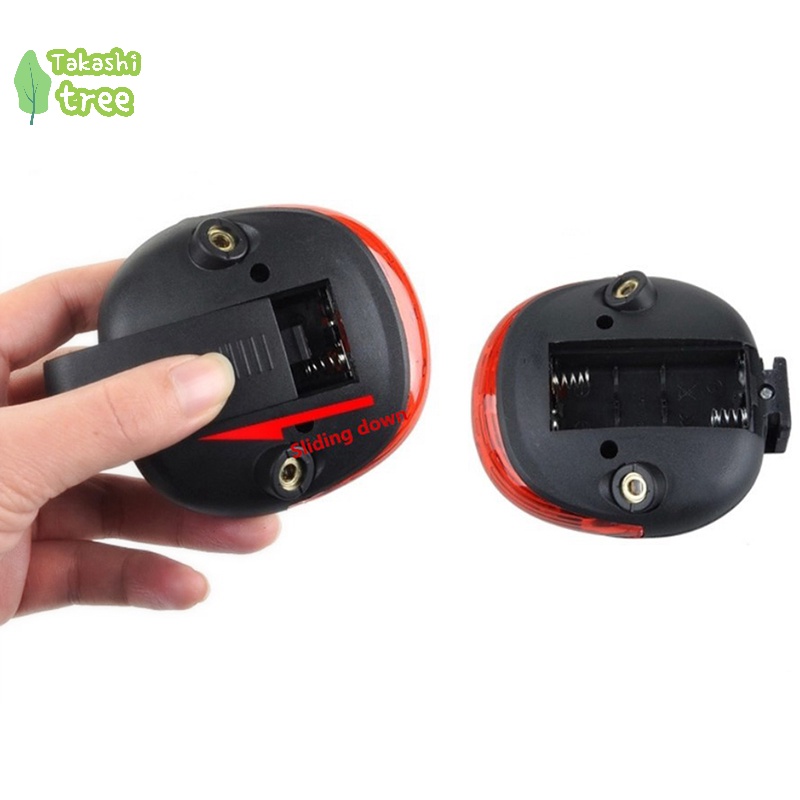 Bộ 2 Đèn laser + 5 led Cảnh Báo An Toàn Gắn Đuôi Xe Đạp