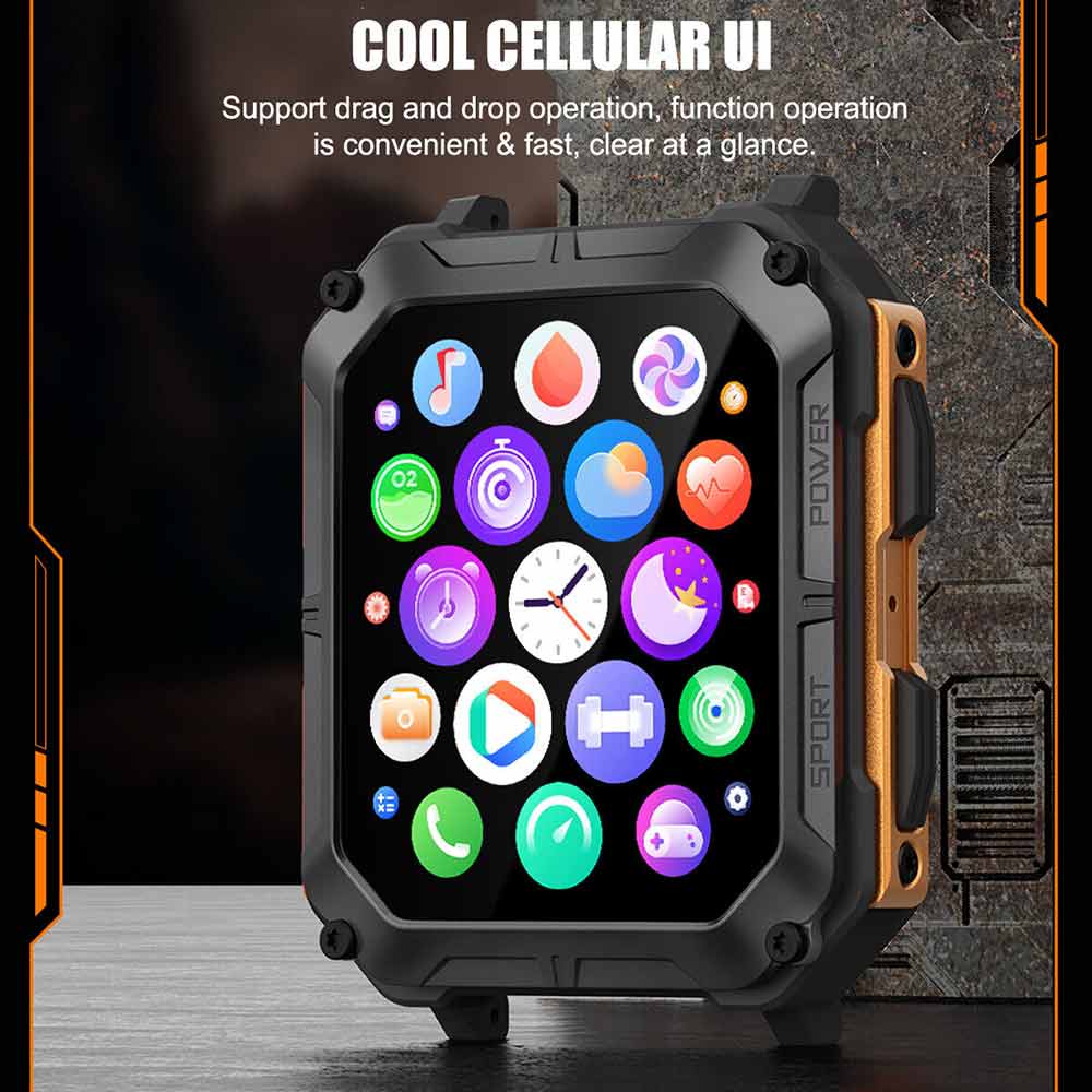 Smart Watch For Men Fitness Tracker IP68 Waterproof Smartwatch Men Outdoor Bluetooth Call Watch