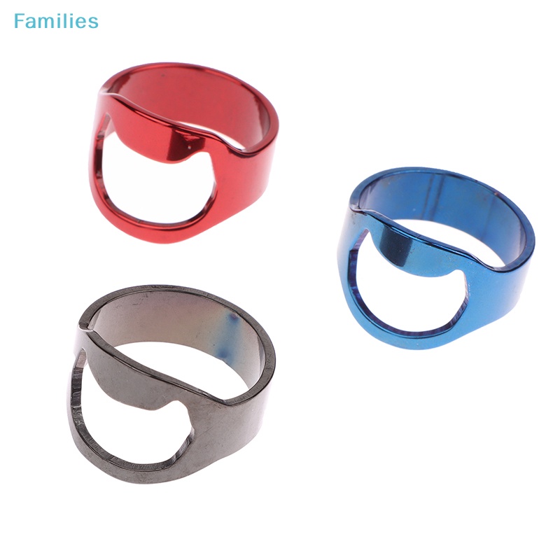 Dụng Cụ Mở Nắp Chai Bia Đeo Ngón Tay Bằng Thép Không Gỉ Chống Chấn Thương Di Động Tiện Dụng Mới