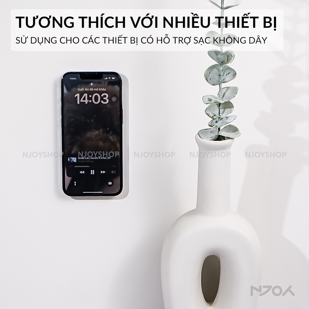 Vòng Nam Châm Dán Tường Magsafe Cho Điện Thoại Iphone Samsung Huawei Xiaomi Njoyshop