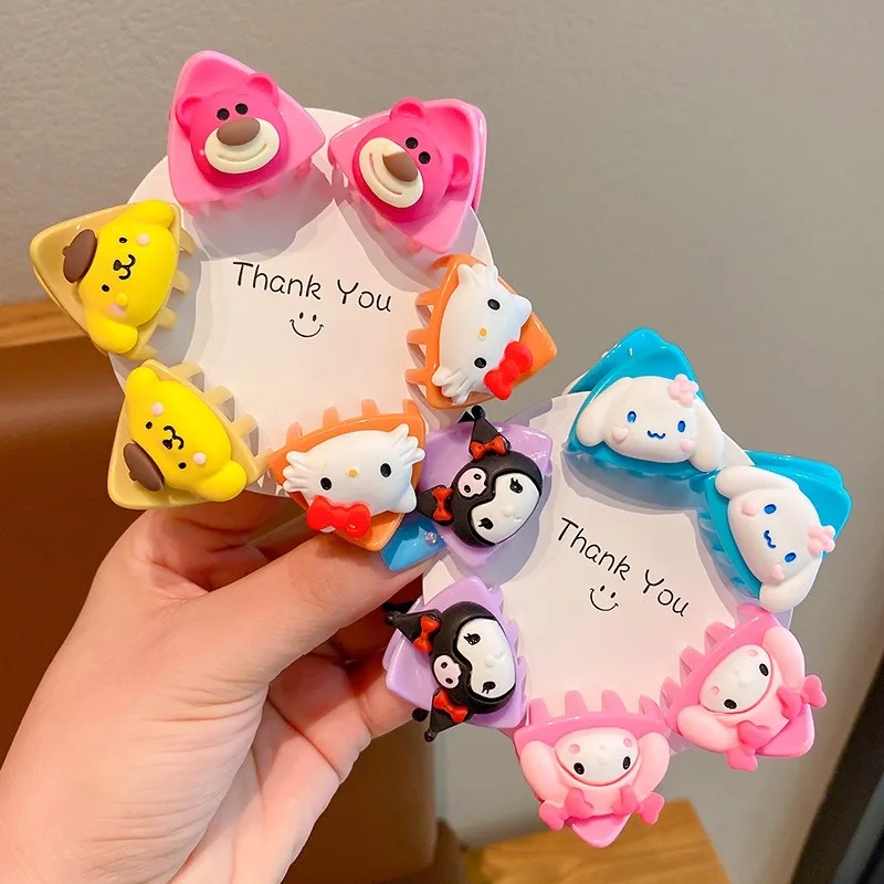Sanrio Kẹp Tóc mini Hình kuromi mymelody cinnamoroll kawaii Dễ Thương Hợp Thời Trang Cho Bé