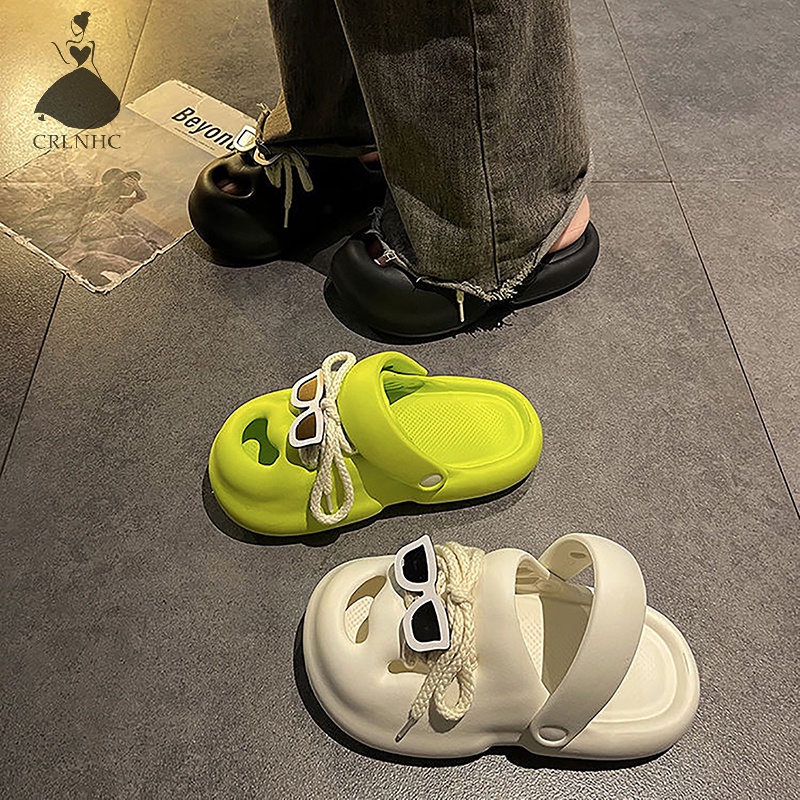 Crlnhc Dép Lê Hình Đôi Mắt Hoạt Hình Vui Nhộn Chống Trượt Chống Thấm Nước Thời Trang Cho Nữ vn