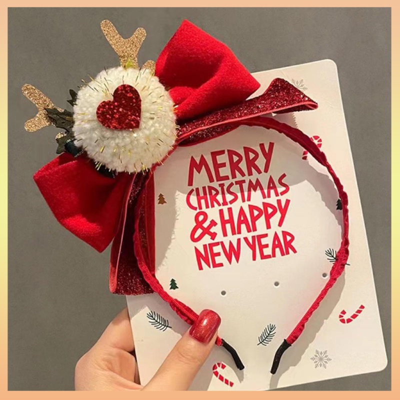 Băng Đô Cài Tóc Hình Sừng Tuần Lộc Giáng Sinh Ngọt Ngào Dễ Thương Thời Trang Năm 2023