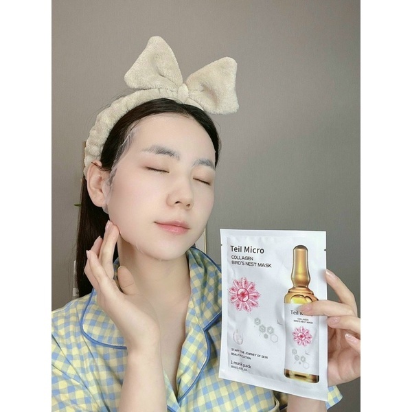 Lẻ 1 Miếng Mặt Nạ COLLAGEN YẾN - Teil Micro COLLAGEN BIRD’S NEST MASK dưỡng trắng căng bóng da