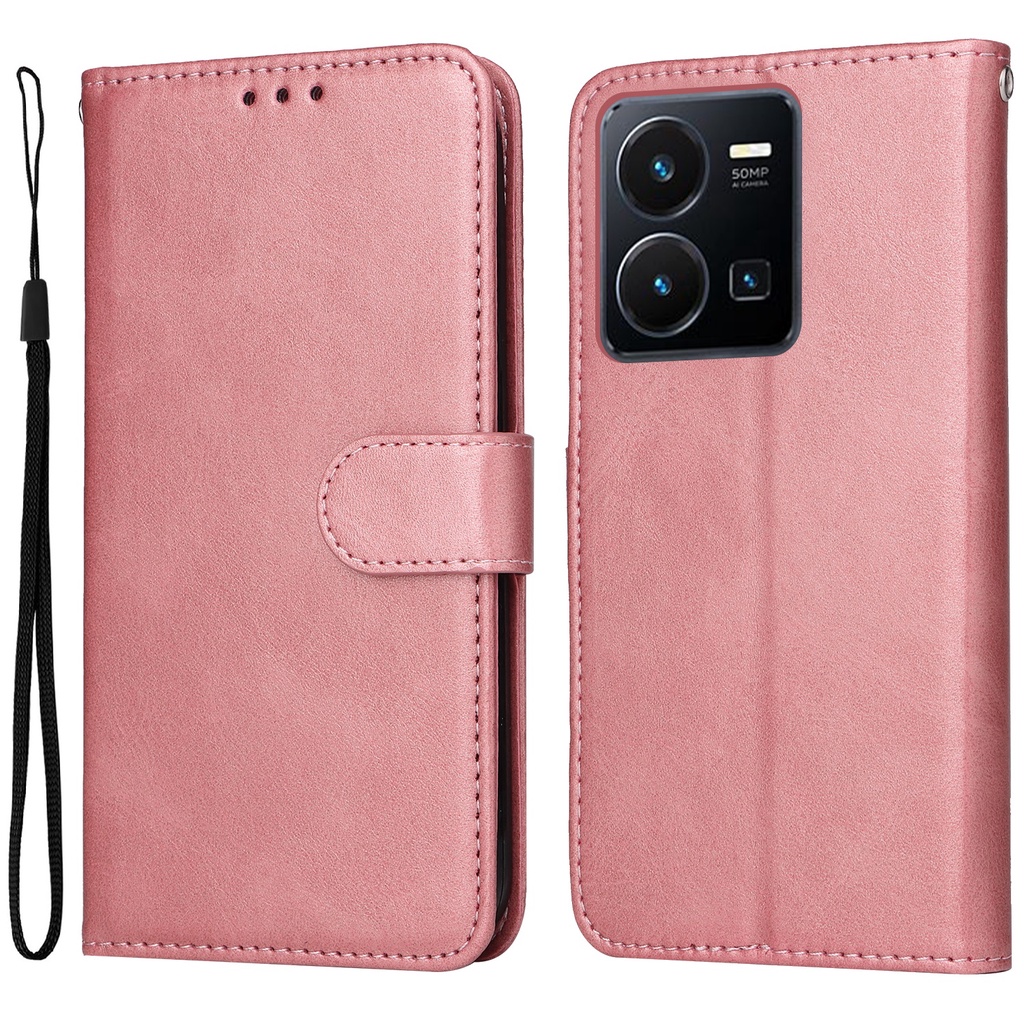 Cho Vivo Y16 Y36 Y35 Y27 Y17s Y78 Y02s Y22s Y02t V25 V25e Y02 Bao Da Điện Thoại Kiểu Ví Gập Nam Châm Có Ngăn Thẻ