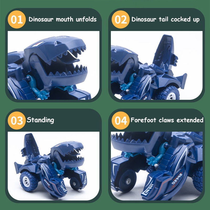 1 Mô Hình Đồ Chơi Khủng Long Biến Hình Bốn Bánh Xe Biến Hình Dành Cho Trẻ