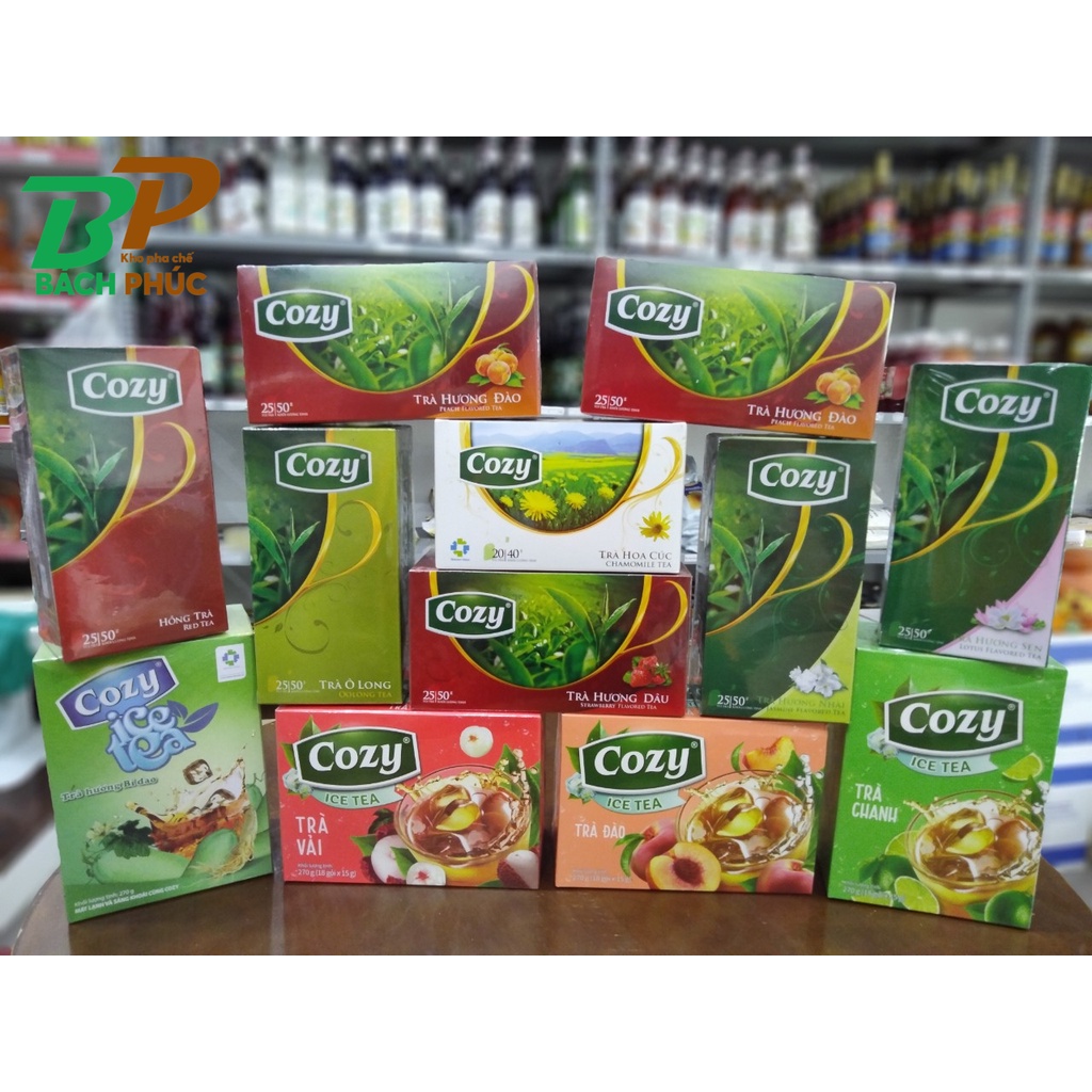 Trà Túi Lọc Cozy Có Đủ Các Mùi Hộp 25 Gói - Kho pha chế Đà Nẵng