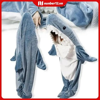 Bộ Đồ Ngủ Túi Ngủ Shark Bộ Đồ Ngủ Một Mảnh Hoạt Hình Chăn Cá Mập Karakal Chất Lượng Cao (number12.vn.)