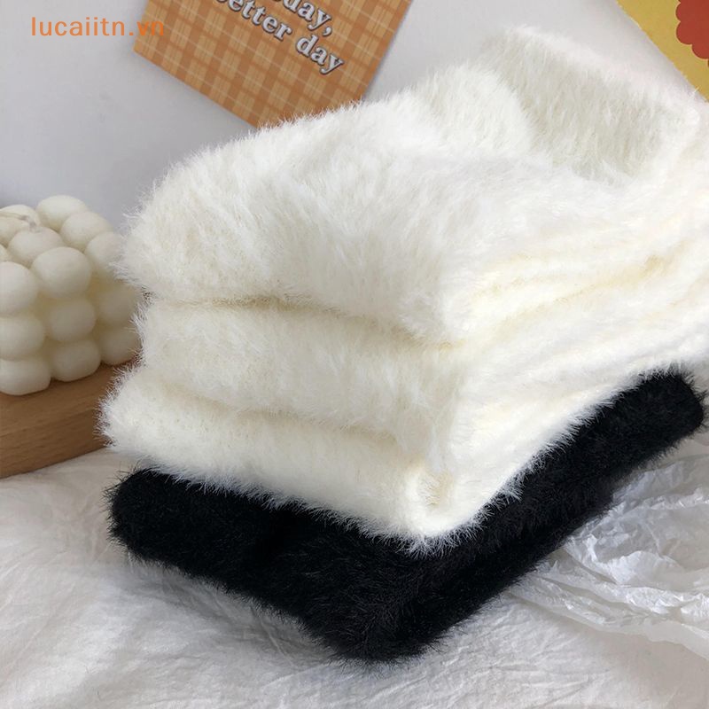 Lucaitn Vớ Nhung San Hô Dày Dặn Giữ Ấm Mùa Thu Đông Cho Nam Và Nữ vn