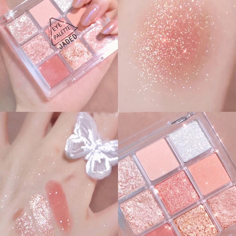 Bảng Phấn Mắt 9 Màu Baby/Bảng phấn mắt tông trà sữa 9 màu trang điểm tự nhiên xinh xắn