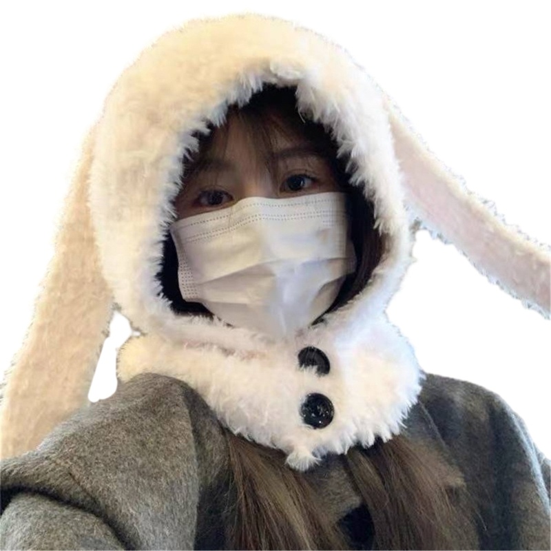 Mũ Tai Thỏ Che Nắng Chống Gió Thời Tiết Mùa Đông Cho Nữ