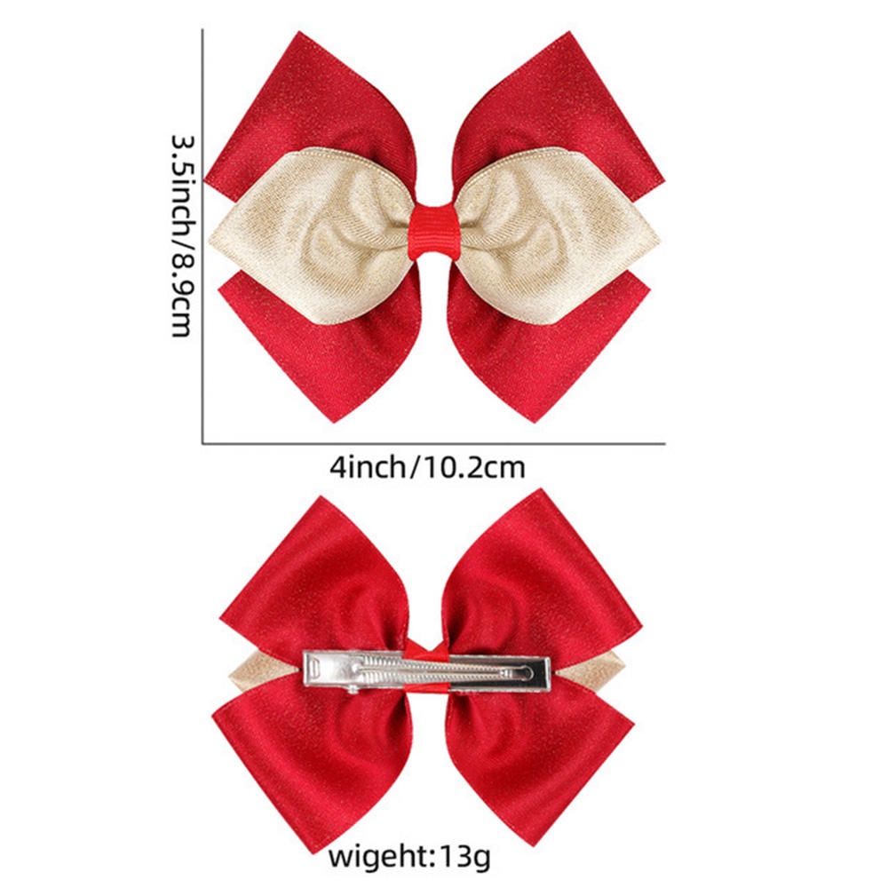 Kẹp Tóc Nơ Đính Đá Mừng Năm Mới Cho Bé Gái