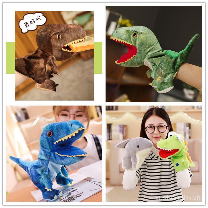 Cute Plush Doll Hand Puppet Parent-Child Game Dinosaur Tyrannosaurus Whale Crocodile Doll Gloves Ragdoll Variety