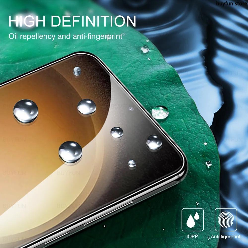 2AK 2Pieces Full Cover Tempered Glass 9H Premium Screen Protector HD Protective Film For Samsung Galaxy S23 S22 S21 Plus M54 M34 M14 A05s A05 A54 A14 A34 A24 5G/4G