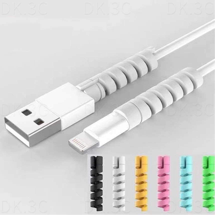 1 Cuộn Quấn Silicon Bảo Vệ Dây Cáp Sạc usb android