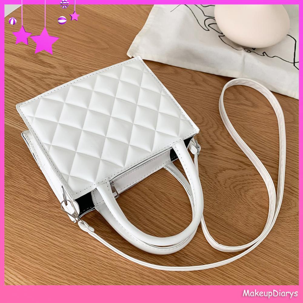 ★ Đồ Trang Điểm Trang Điểm ★ Túi Đeo Chéo Nhỏ Họa Tiết Hình Thoi Thời Trang Cho Nữ