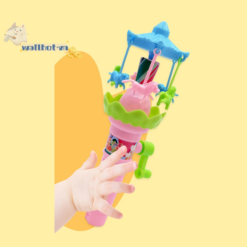 Wallhot > Đồ Chơi Vòng Quay Ngựa Gỗ Có Đèn led Chiếu Sáng