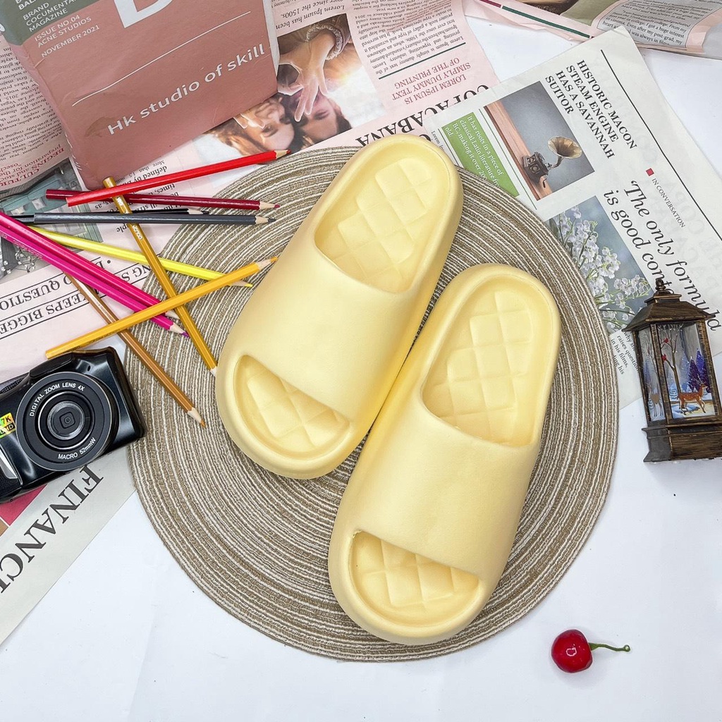 ASF8909 - dép đi trong nhà chống thấm nước chống trượt EVA đơn giản, thông thường, đa năng màu trơn dành cho nam nữ