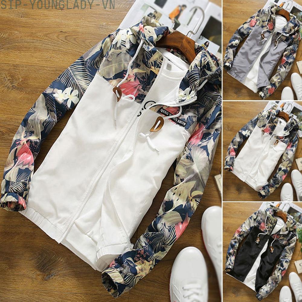 Áo Khoác Rằn Ri Siêu Nhẹ Dài Tay Thiết Kế Mới Năng Động Thời Trang Dành Cho Nam