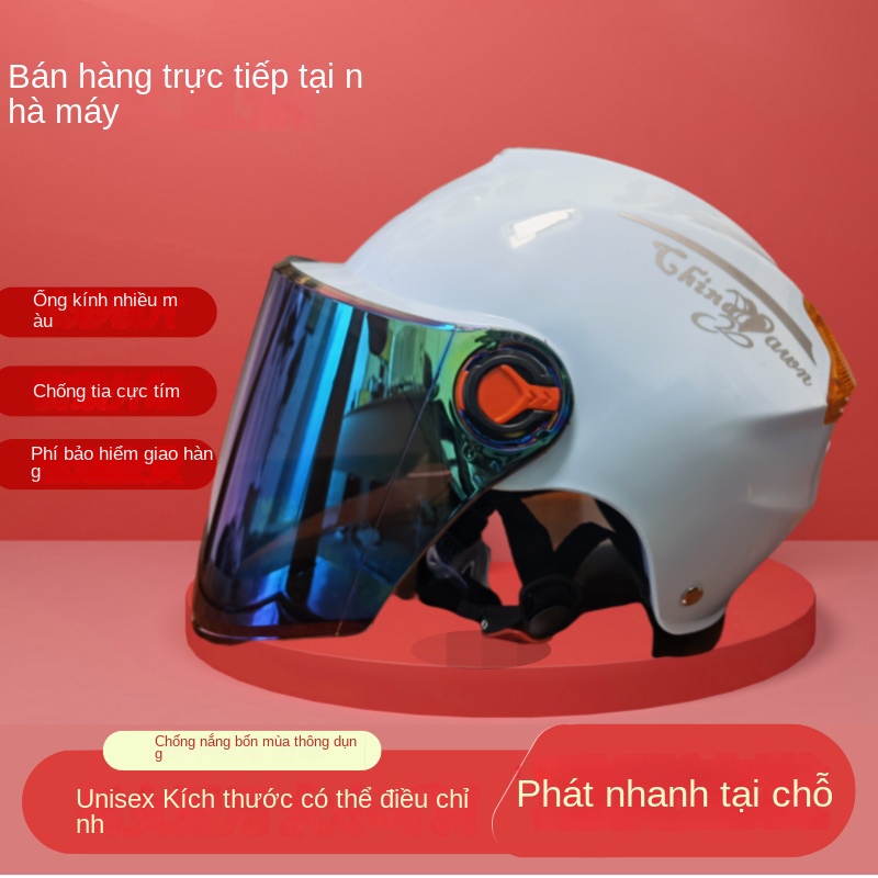 Mt Phụ Kiện Xe Máy  Mũ Bảo Hiểm Xe Máy Điện Chống Nắng Mùa Hè Cho Nam Và Nữ