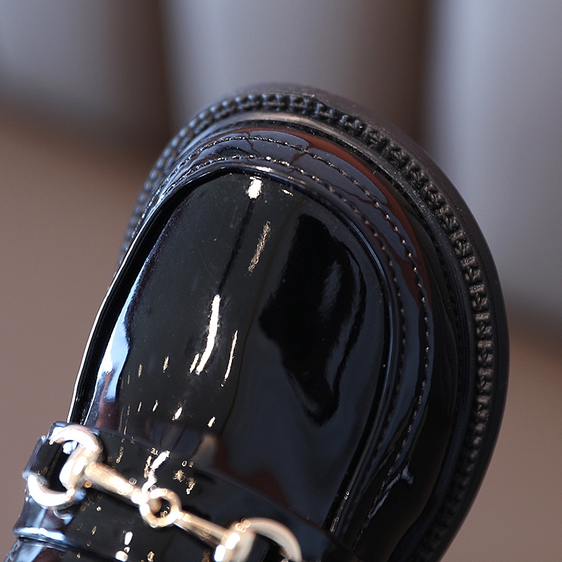 Giày Da Đế Mềm Phong Cách Anh Quốc Thời Trang Xuân Thu Cho Bé Gái