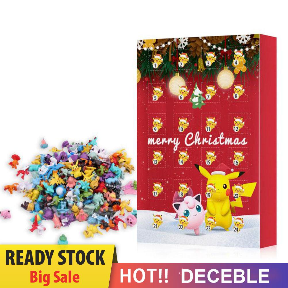 Lịch Đếm Ngược 24 Ngày Hình Hộp Bí Ẩn pokemon Giáng Sinh Đếm Ngược