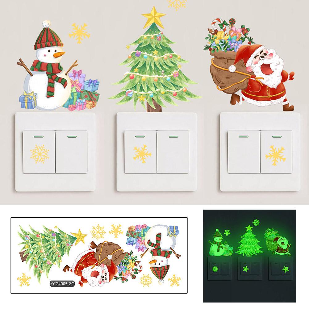 Miếng Dán Công Tắc Trang Trí Hình Ông Già Noel / Nai Sừng Tấm n2r0