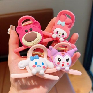 Kẹp cá mập hoạt hình dễ thương, đầu bóng cô gái và mặt sau đầu kẹp tóc, phụ kiện tóc dopamine