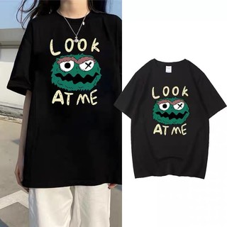 Áo thun nữ form rộng Guguno cotton 100% tiêu chuẩn xuất khẩu cổ tròn in basic AT61