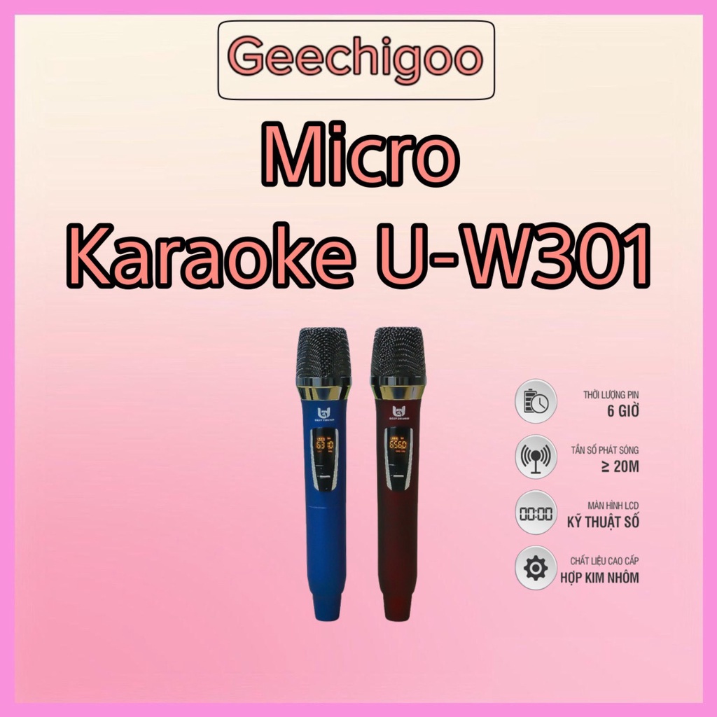 Bộ Micro không dây karaoke chuyên nghiệp ONTEKCO | E6S| MV02 |E6 BEST SOUND U-W301 | W003/W001/MU02/WR20/W108