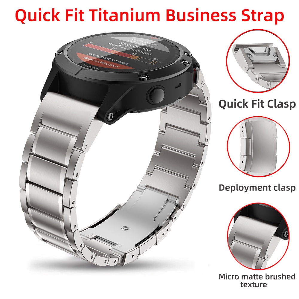 Dây Đeo Thay Thế Bằng Hợp Kim Titan Nhẹ 26mm 22mm Cho garmin marq gen2 epix instinct 2 2x