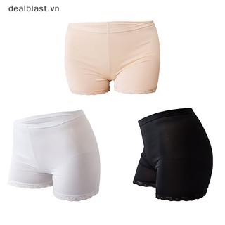 Quần short mặc váy bằng lụa lạnh mềm không đường may thoáng khí an toàn cho nữ quần short mặc mùa hè
